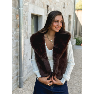 Veste en fourrure Alaska - Chocolat