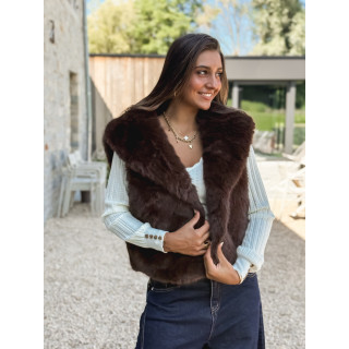 Veste en fourrure Alaska - Chocolat