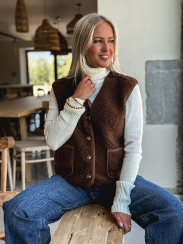 Gilet sans manches Ortega - Chocolat