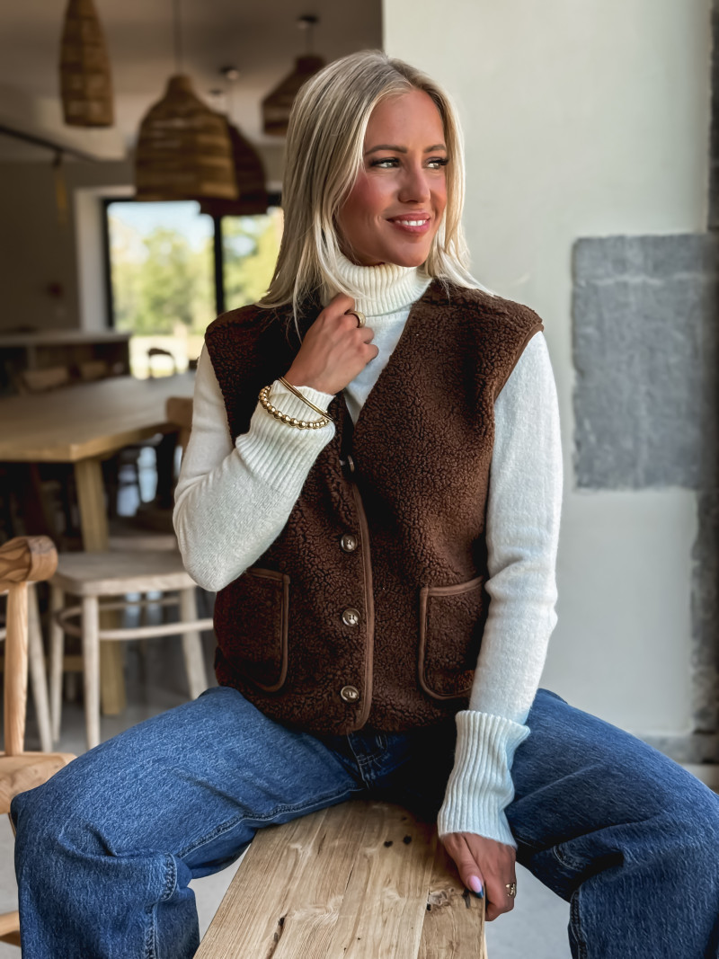 Gilet sans manches Ortega - Chocolat