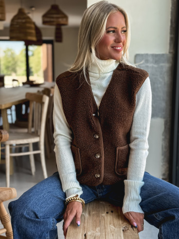 Gilet sans manches Ortega - Chocolat