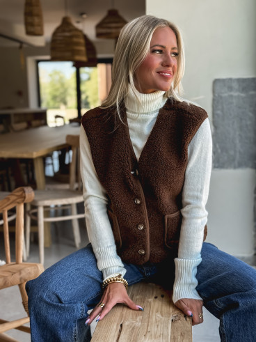 Gilet sans manches Ortega - Chocolat