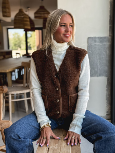 Gilet sans manches Ortega - Chocolat