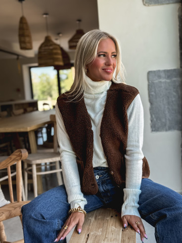 Gilet sans manches Ortega - Chocolat