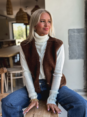 Gilet sans manches Ortega - Chocolat