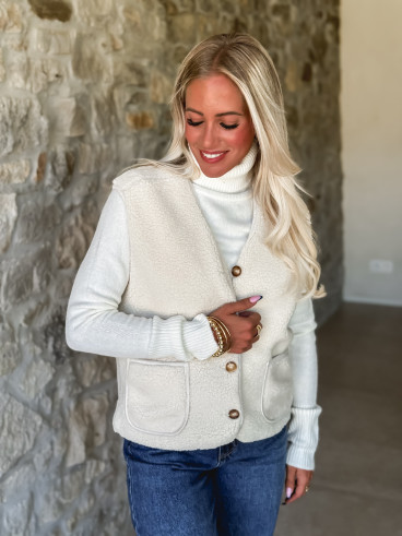 Gilet sans manches Ortega - Ecru