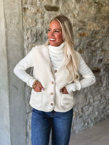 Gilet sans manches Ortega - Ecru
