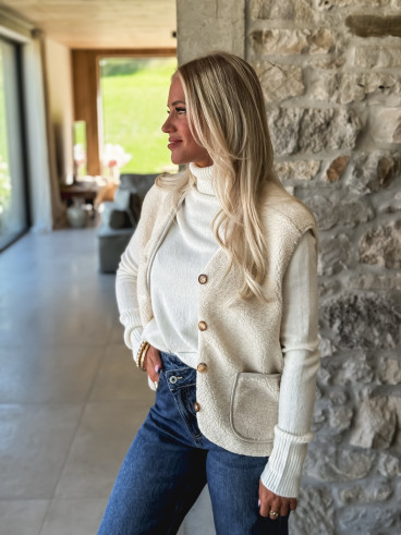 Gilet sans manches Ortega - Ecru
