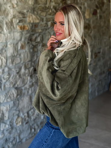 Veste en suédine Tia - Kaki