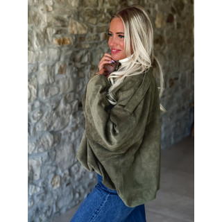 Veste en suédine Tia - Kaki