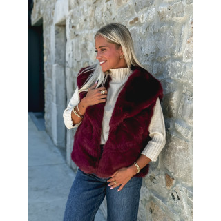 Veste en fourrure Alaska - Bordeaux