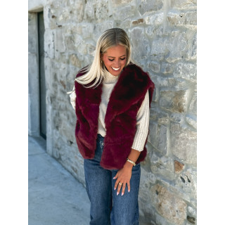Veste en fourrure Alaska - Bordeaux