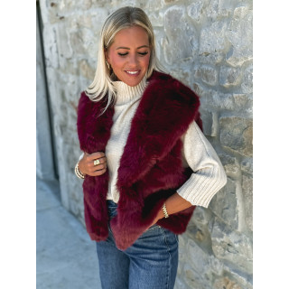 Veste en fourrure Alaska - Bordeaux