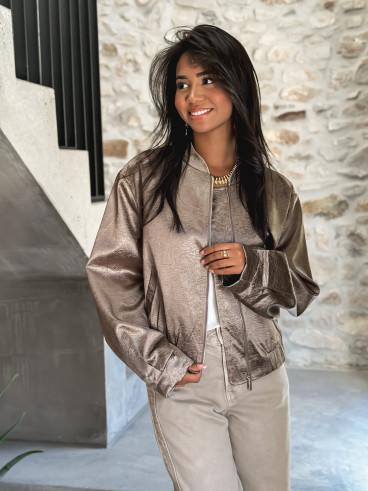 Bomber à motifs Donatella - Bronze