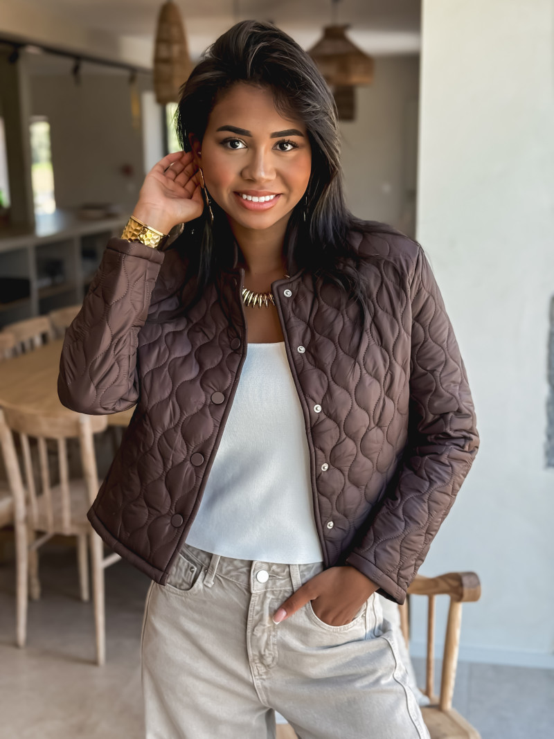 Veste courte Khalya - Chocolat