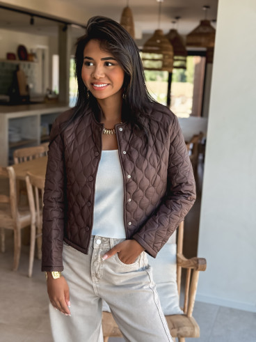 Veste courte Khalya - Chocolat