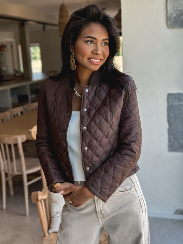 Veste courte Khalya - Chocolat