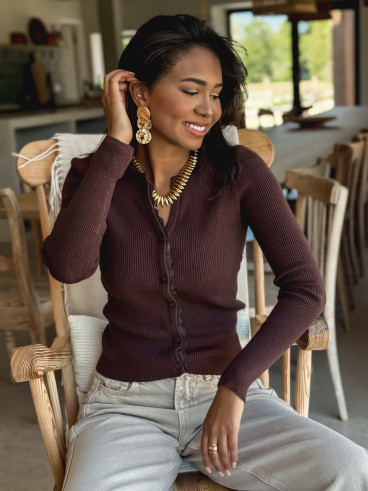 Gilet Ivanah - Chocolat