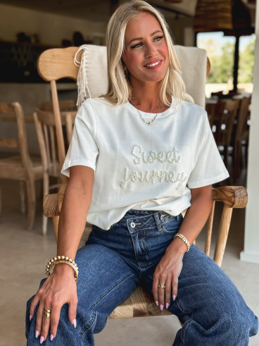 T-shirt "Sweet Journey" - blanc