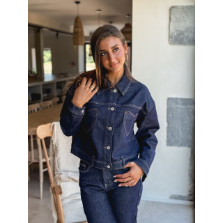 Veste en jeans Nejma - Bleu foncé