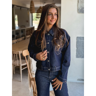 Veste en jeans Nejma - Bleu foncé