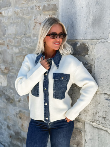 Chemise Ceylia - Ecru/jeans