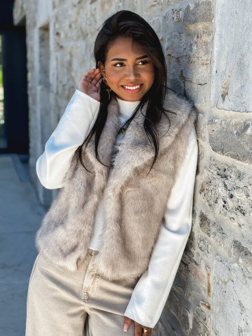 Veste en fourrure Alaska - Beige