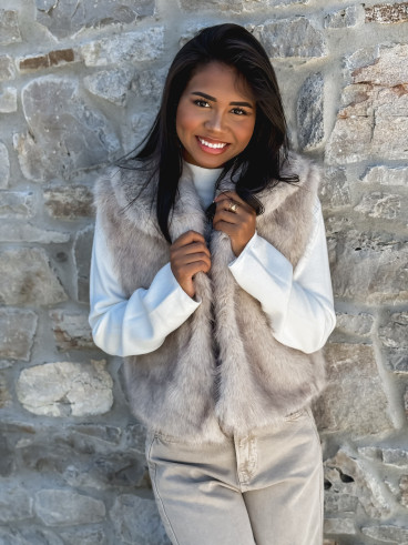 Veste en fourrure Alaska - Beige