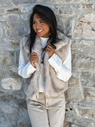 Veste en fourrure Alaska - Beige