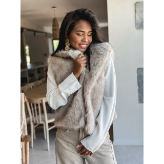 Veste en fourrure Alaska - Beige