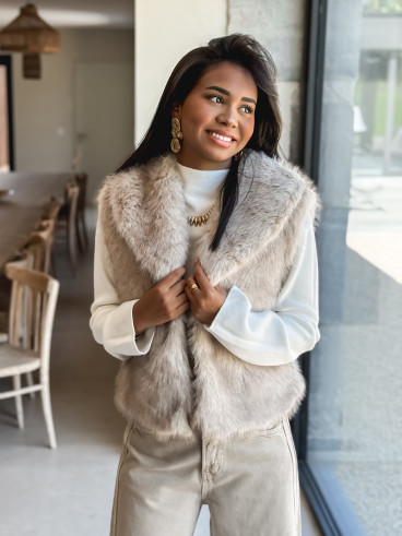 Veste en fourrure Alaska - Beige