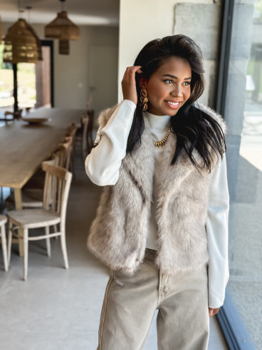 Veste en fourrure Alaska - Beige