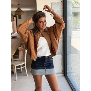 Veste en suédine Tia - Camel