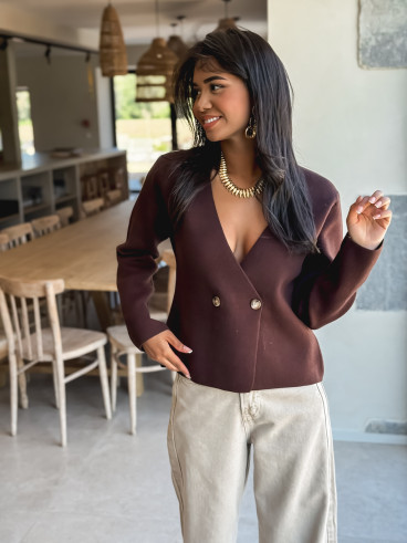 Gilet Neveda - Chocolat