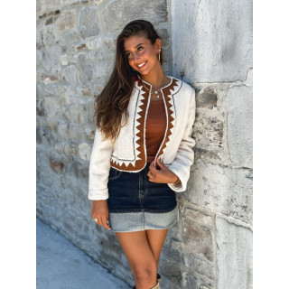 Jupe courte en jeans Noor - Bleu Foncé