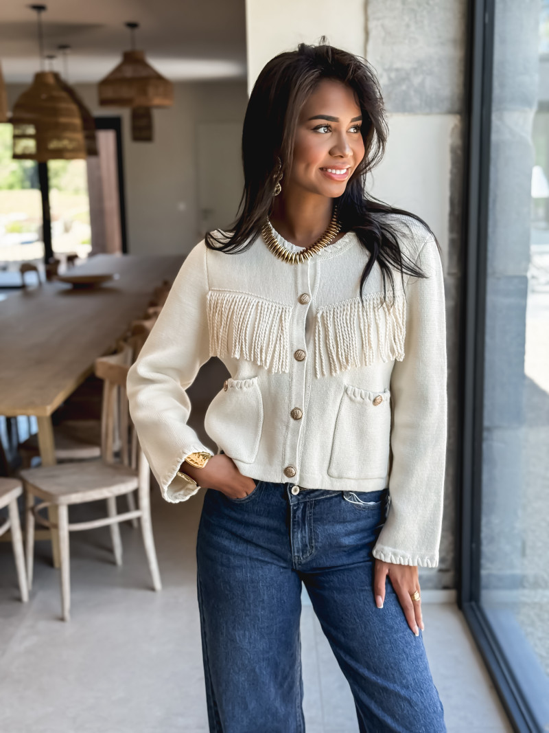 Gilet Adelise - Ecru