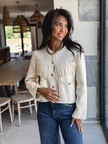 Gilet Adelise - Ecru