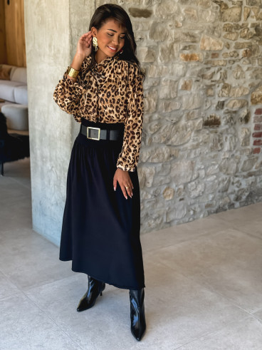 Jupe longue Delvina - Noir
