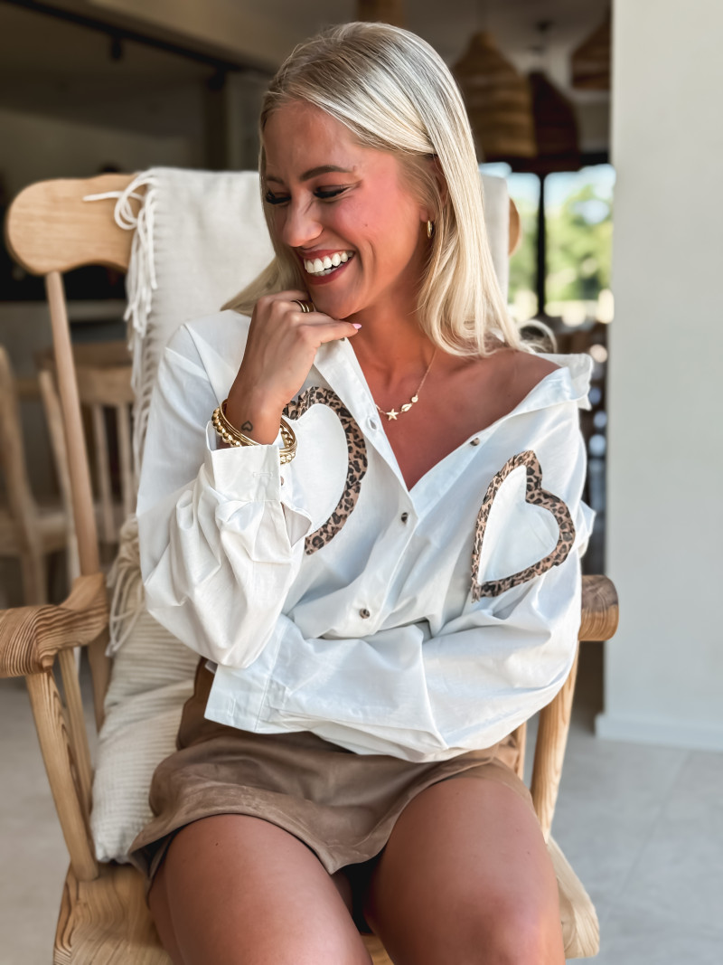 Chemise Lolina - Blanc/Beige