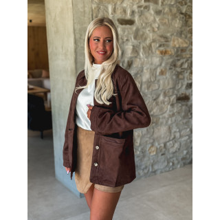 Veste en suédine Rachel - Chocolat