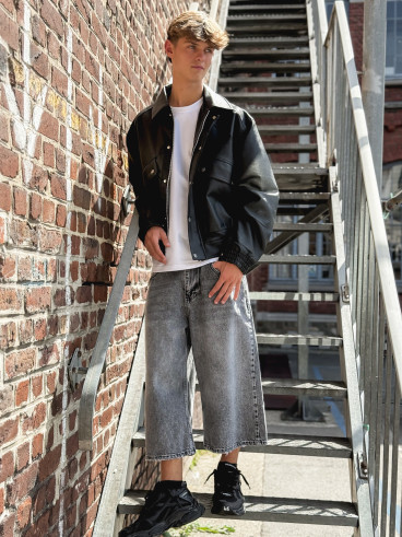 Veste en simili Ricardo - Noir