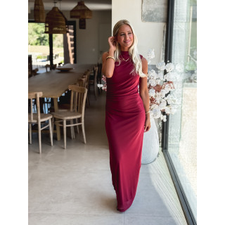 Robe longue Meghan - Bordeaux
