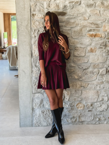 Jupe Lidie - Bordeaux