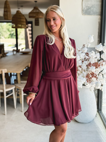 Robe courte Cristie - Bordeaux