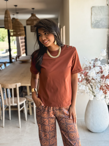 T-shirt Celise - Rouille