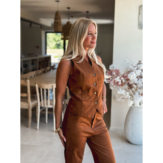 Gilet en suédine Stormy - Camel