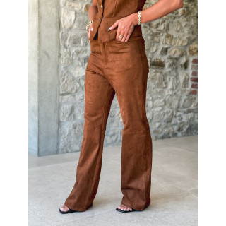 Pantalon en suédine Stormy - Camel