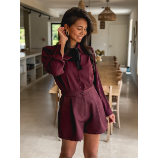 Combinaison short Tahira - Bordeaux