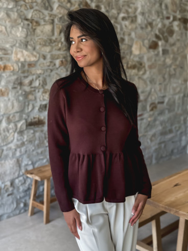 Gilet Amandine - Chocolat