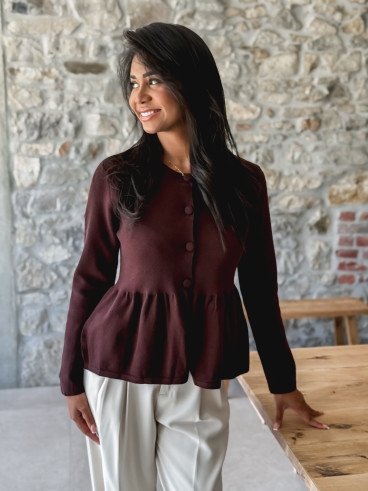 Gilet Amandine - Chocolat